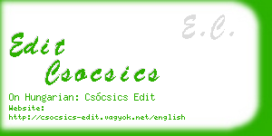 edit csocsics business card